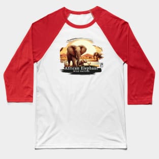 African Elephant - WILD NATURE - ELEPHANT -4 Baseball T-Shirt